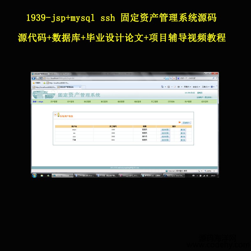 1939-jsp+mysql ssh ̶ʲϵͳԴ Դ+ݿ+ҵ+ĿƵ̳