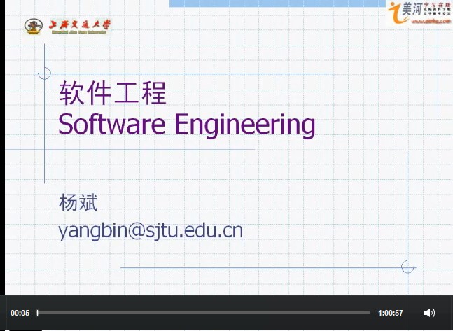 软件工程视频教程 21讲 杨斌 上海交大 上海交通大学