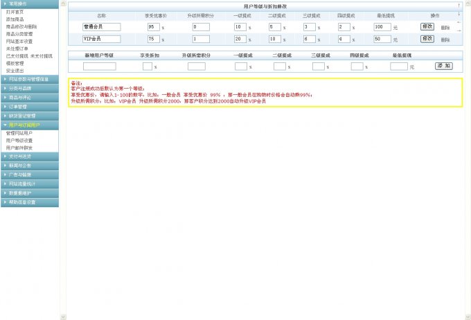 直销系统源码 支持每件商品四层分红 MLM商城购物系统