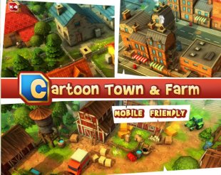 unity3d ͨϷģͰ Cartoon Town and Farm ũнֵ0