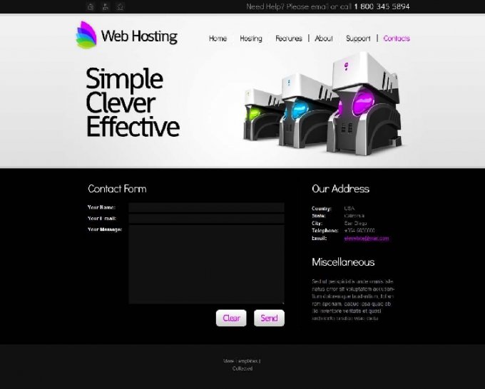 html5模板 div+css3网站虚拟主机IT科技整站模板网页模板