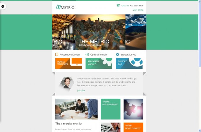 Metric E-mail邮件营销模板 HTML5静态网站模板 MailChimp