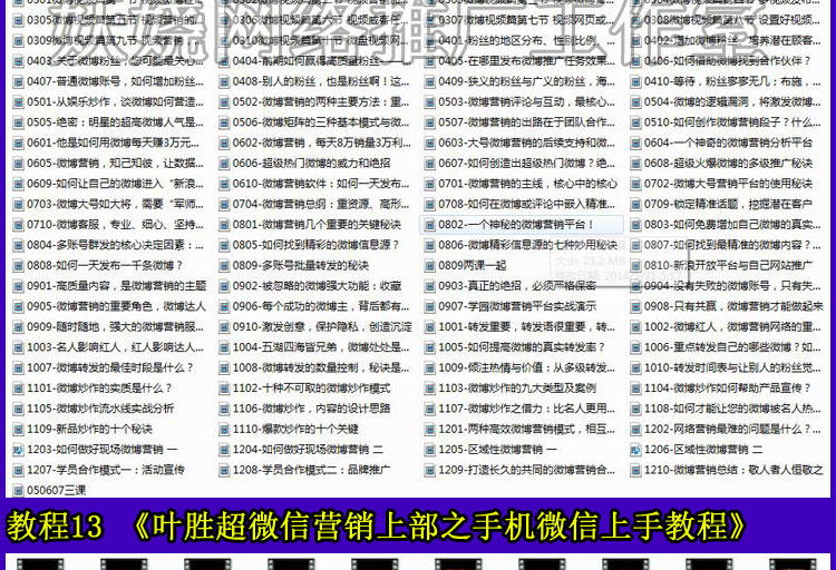 2014微营销实战兵法技巧大全集教程 微博微信网络推广引流视频资