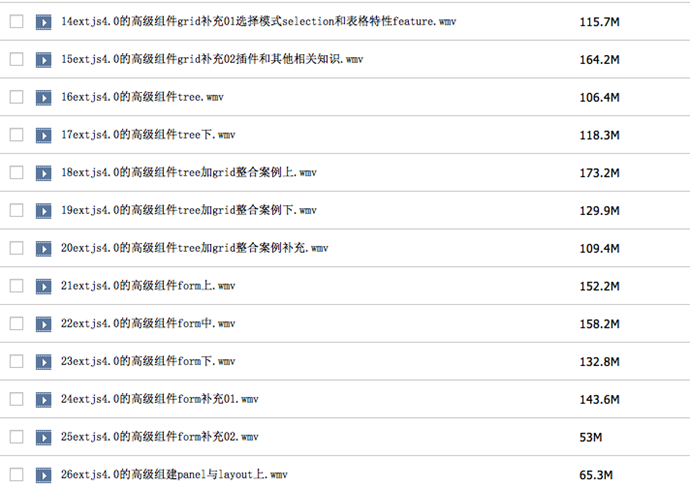 Extjs4.0视频教程 从入门到精通 深入讲解Extjs4.0框架应用视频