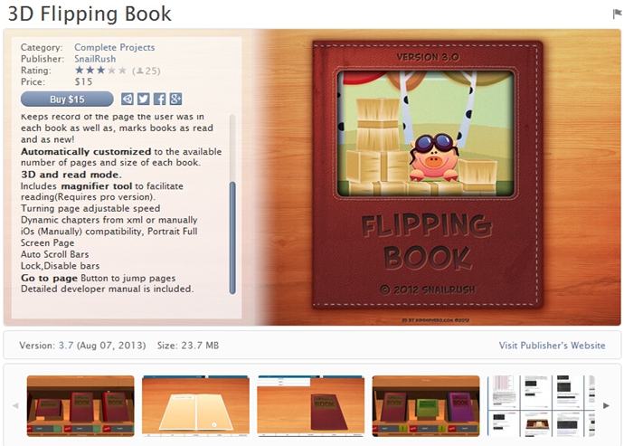 unity3d游戏源码 逼真翻页效果 3D Flipping Book v3.4