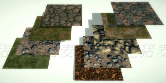 unity3d游戏素材 梦幻场景模型制作资源素材包Top-Down Assets
