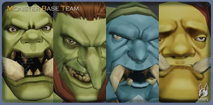 unity3d游戏人物模型 精灵族怪物带动作 Monster BaseTeam v1.2
