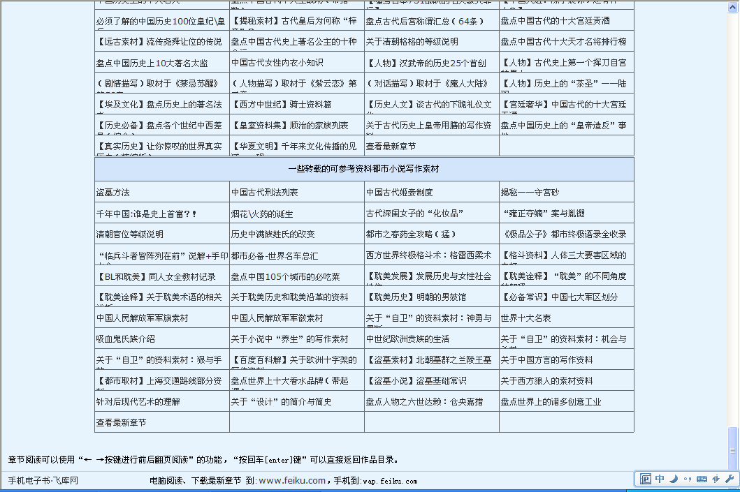 网络都市小说写作教程/写作资料 都市小说写作资料素材大全