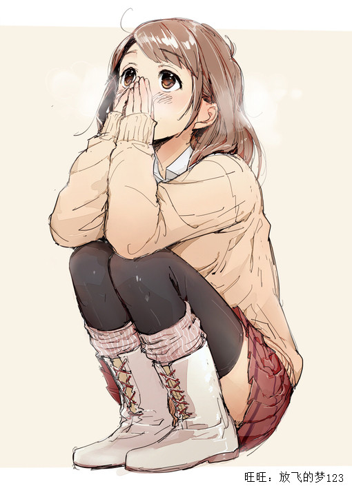 绘画临摹素材 人物线稿手稿素描线条稿插画图集 彩色漫画效果图