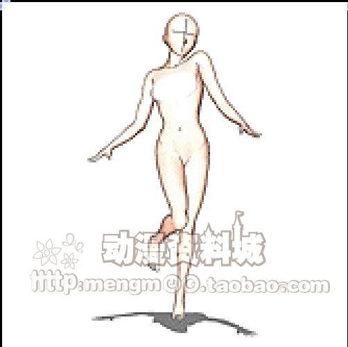 万种人体绘画姿势 动漫人物动态结构图 临摹练习人体必备素材