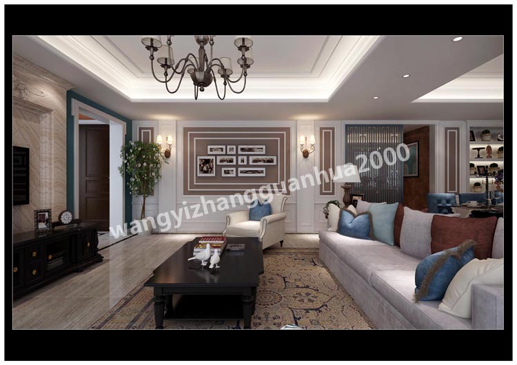2015最新欧式简欧风格整套家装3d模型 客厅餐厅卧室3dmax模型打包