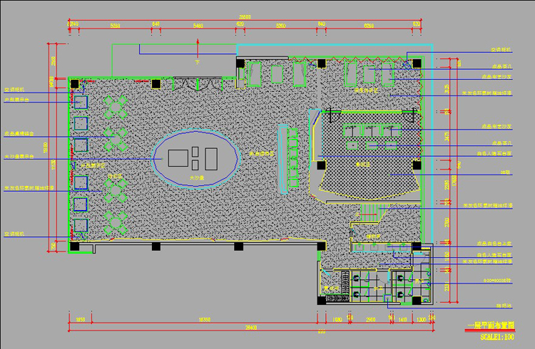 最新工装售楼处cad施工图 销售中心全套室内装修图纸 整套设计图