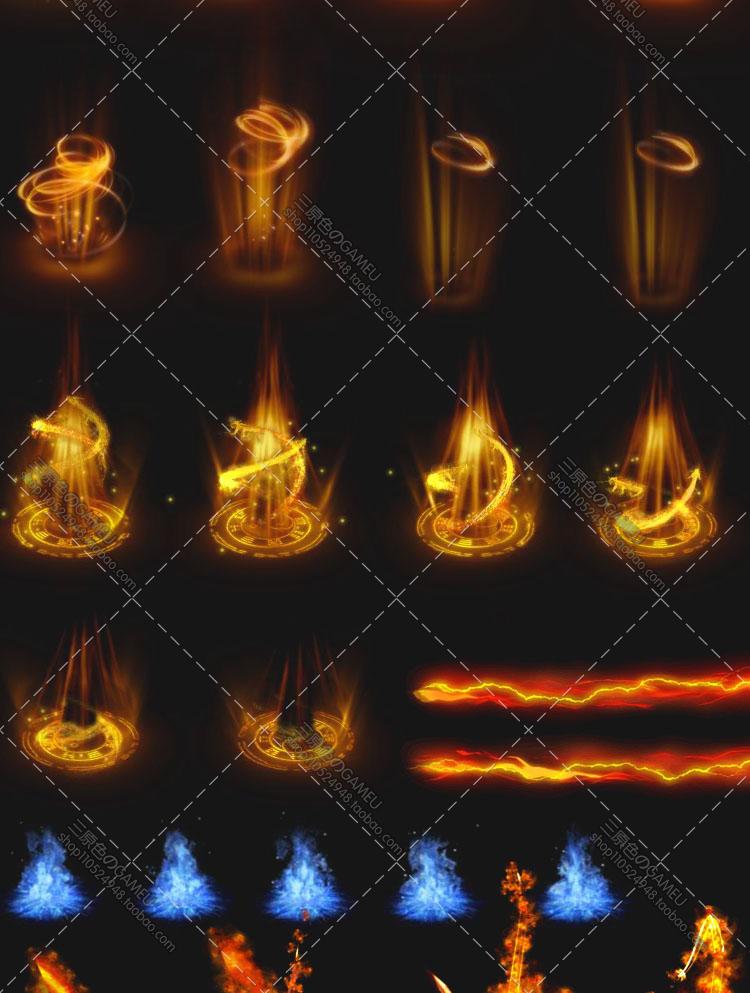游戏美术资料素材 68套技能特效 动画序列帧图PNG760P