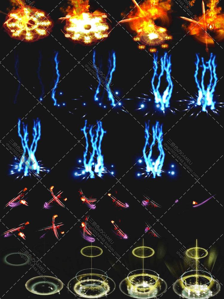 游戏美术资料素材 68套技能特效 动画序列帧图PNG760P