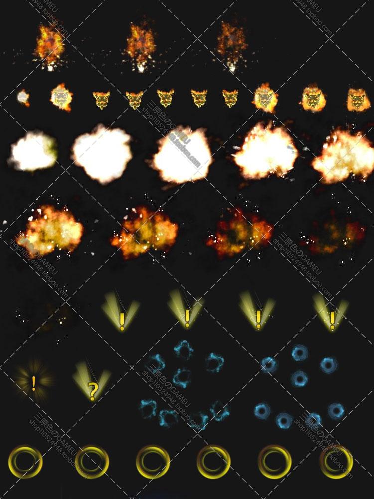 游戏美术资料素材 68套技能特效 动画序列帧图PNG760P