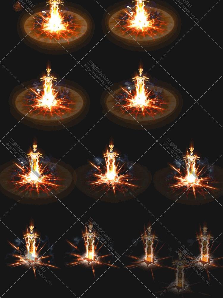 游戏美术资料素材 68套技能特效 动画序列帧图PNG760P