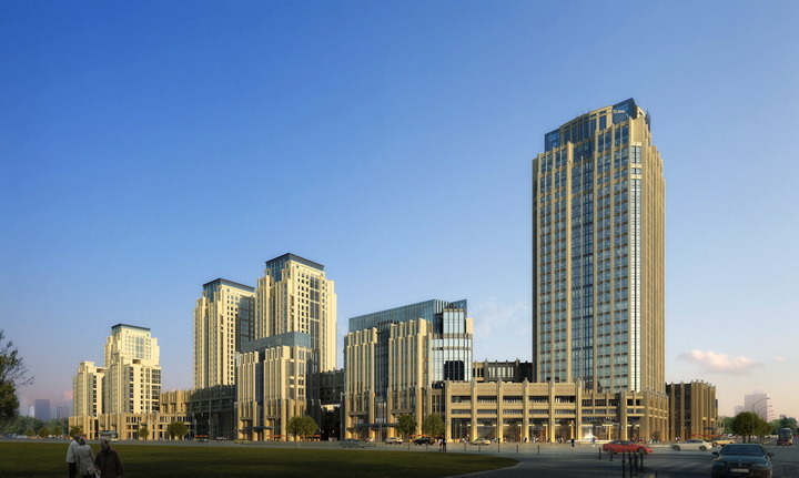 最新水晶石后期素材PSD分层园林景观后期配景建筑效果图