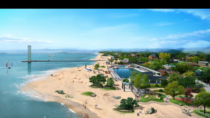 最新水晶石后期素材PSD分层园林景观后期配景建筑效果图