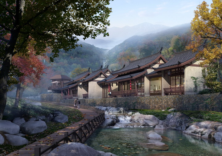 最新水晶石后期素材PSD分层园林景观后期配景建筑效果图