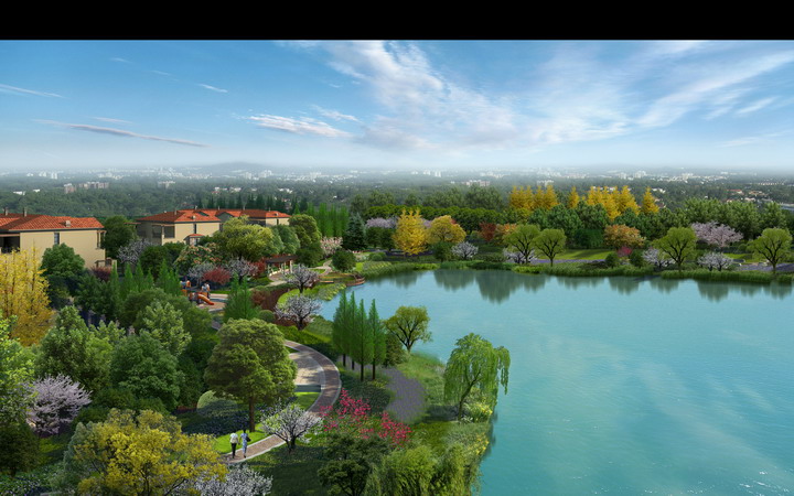 最新水晶石后期素材PSD分层园林景观后期配景建筑效果图