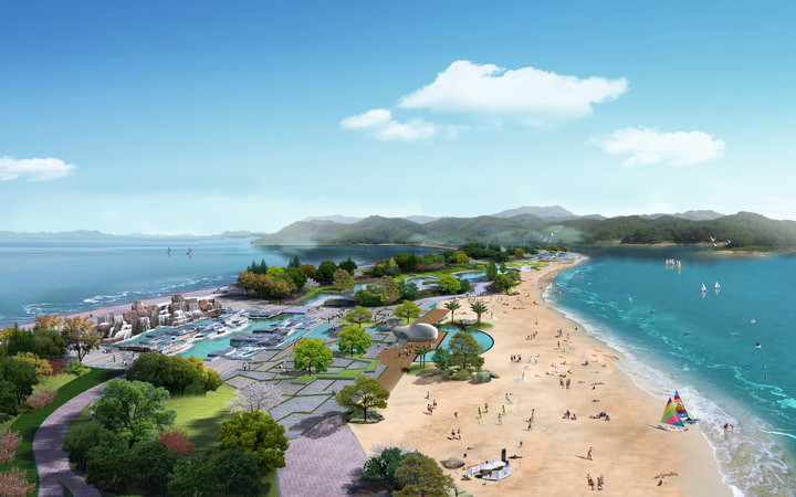 最新水晶石后期素材PSD分层园林景观后期配景建筑效果图