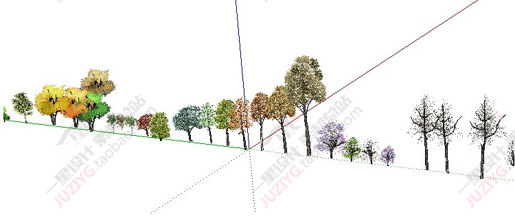 草图大师SU园林景观人植物手绘平面sketchup组件/模型库2D/3D素材