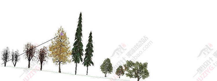 草图大师SU园林景观人植物手绘平面sketchup组件/模型库2D/3D素材
