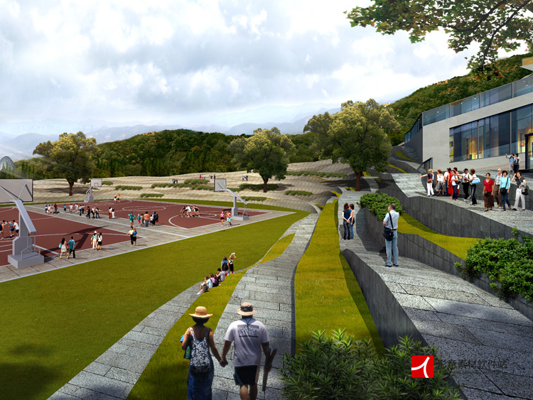 最新园林景观PS效果图PSD后期素材/公园/广场/建筑/配景