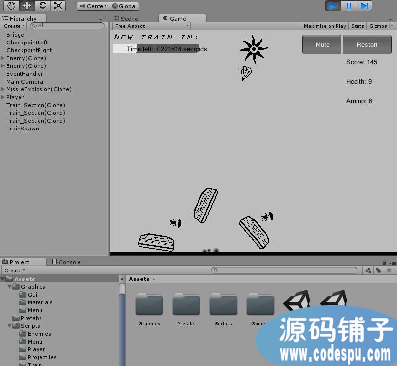 unity游戏源码 导弹射击游戏源码Subway Gun