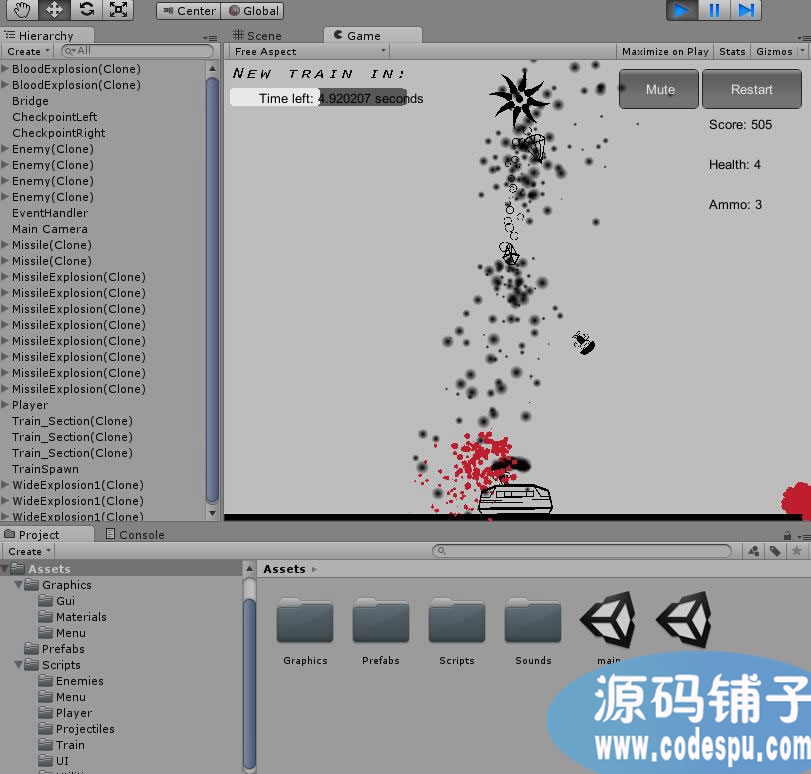 unity游戏源码 导弹射击游戏源码Subway Gun