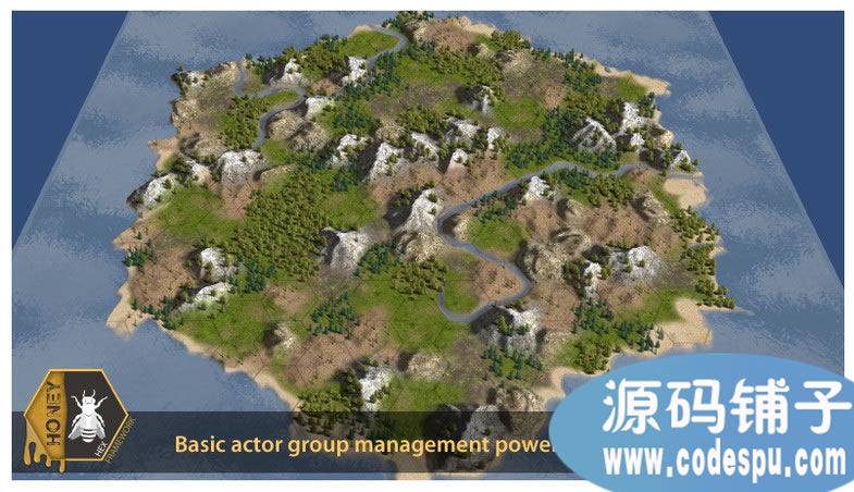unity游戏源码 六角蜂巢网格地形地图项目框架源码