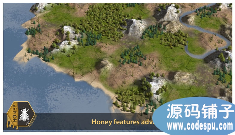 unity游戏源码 六角蜂巢网格地形地图项目框架源码
