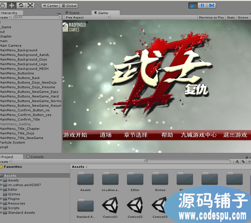 unity源码 日本漫画风冷兵器动作RPG游戏《武士2复仇》源码