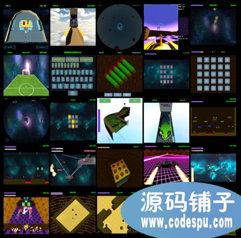 35个unity游戏项目实例源码(含运动类游戏)5个是完整项目