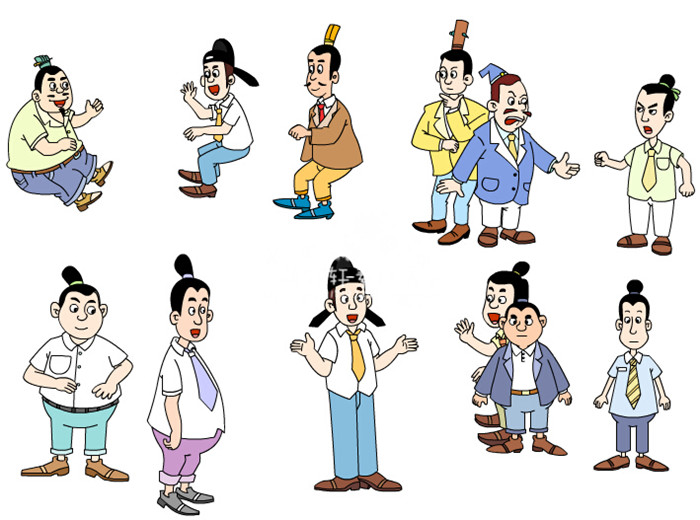 flash卡通Q版人物素材大全 矢量源文件格式 动画动漫制作角色122