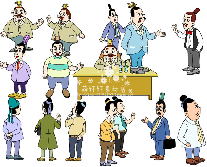 flash卡通Q版人物素材大全 矢量源文件格式 动画动漫制作角色122