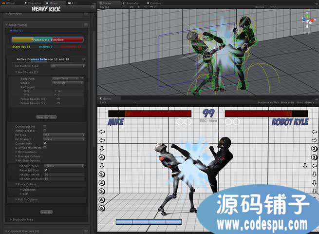 unity5街机格斗游戏源码1.6 格斗游戏引擎项目工程