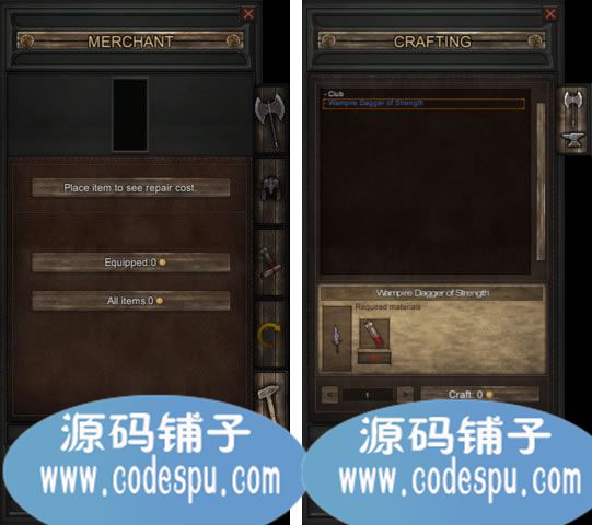 unity游戏角色装备背包仓库源码 c#脚本