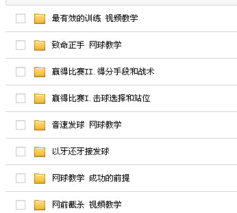 网球教程 轻松学打网球 体育网球学习 网球教学视频教程 15G教程