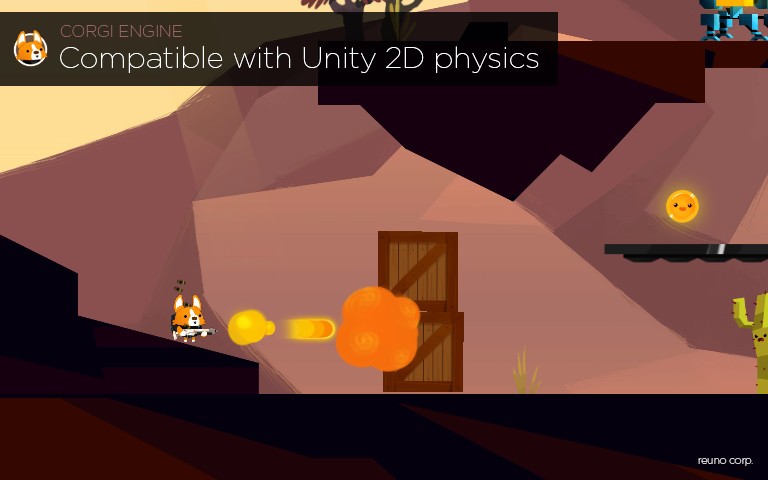 unity2D横版卡通游戏引擎源码 支持移动平台