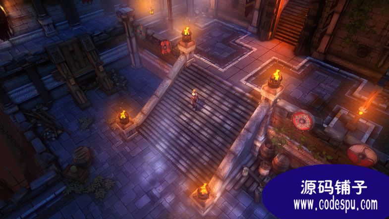 unity3d暗黑风RPG游戏地牢场景Fantasy Action RPG Tileset