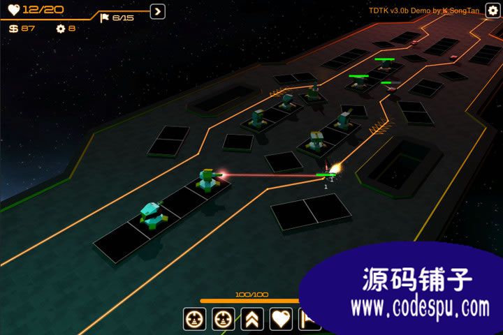 unity3d塔防游戏项目源码Tower Defense Toolkit (TDTK)