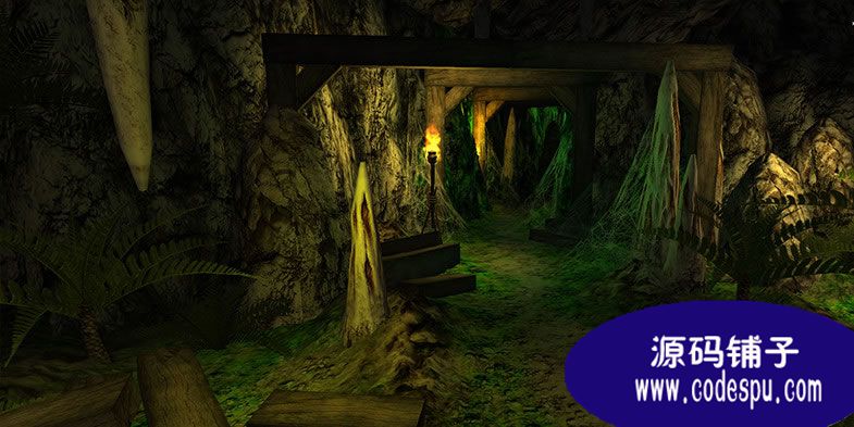 unity3d暗黑洞穴冒险游戏场景源码Cave Adventure Kit