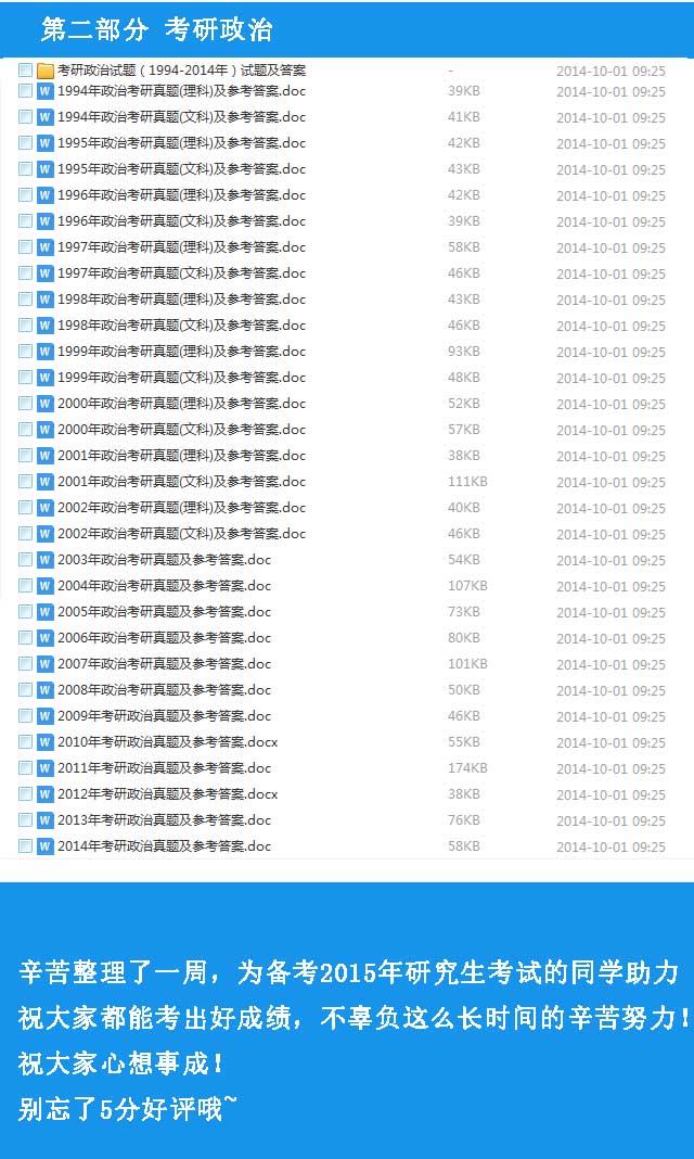 30年考研真题/1984-2014年英语和政治考研真题及解析/熬夜整理