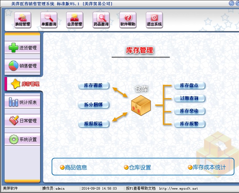 美萍医药销售管理系统v5.1 医药销售管理软件 药店管理软件