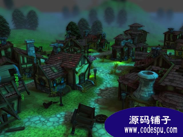 Unity3D中世纪卡通村庄场景Medieval Village c#+js脚本