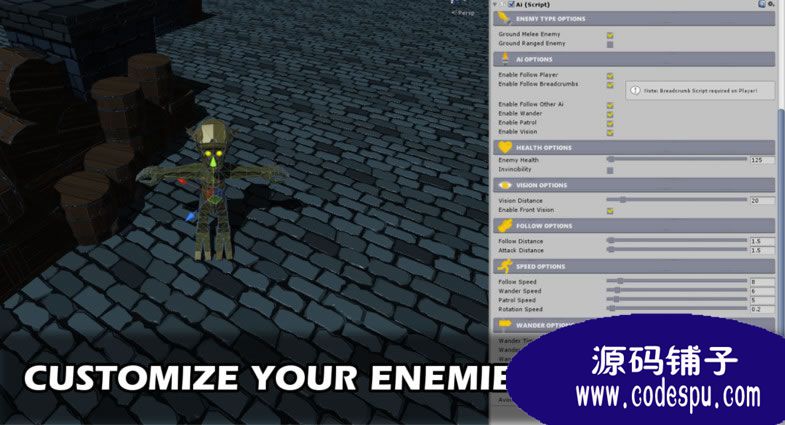 unity 45度视角射击丧尸游戏源码(带AI智能)