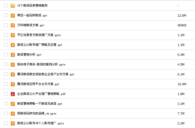 总价9000元微营销资料微信推广秘籍营销视频教程微商公众号技巧