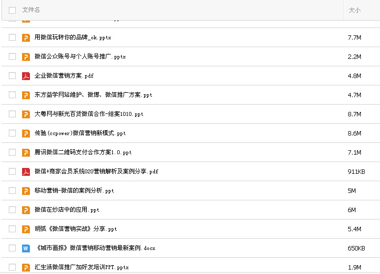 总价9000元微营销资料微信推广秘籍营销视频教程微商公众号技巧