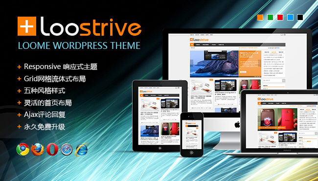 WordPress瀑布流手机杂志主题模板 Loostrive(1.2.3)博客网站源码
